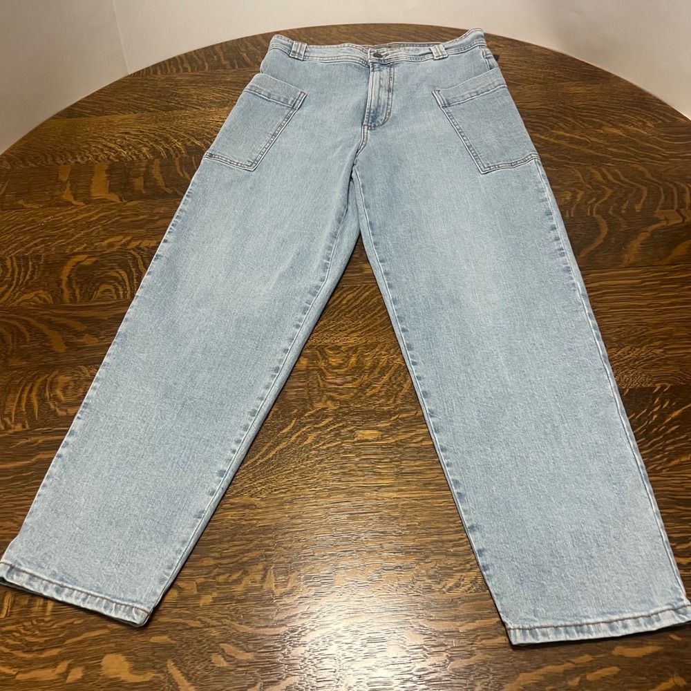 Joe's Jeans Barrel Leg Jeans Women 28 Light Blue Luanda Patch Pocket BG9LUA8114
